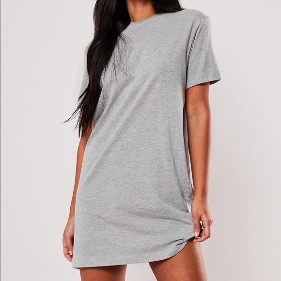 Simple Grey Tee Shirt Dress